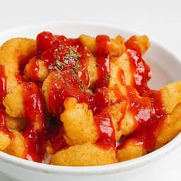 Popcorn Shrimp Rice Bowl