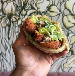 Crispy Chicken Caesar Salad Pita